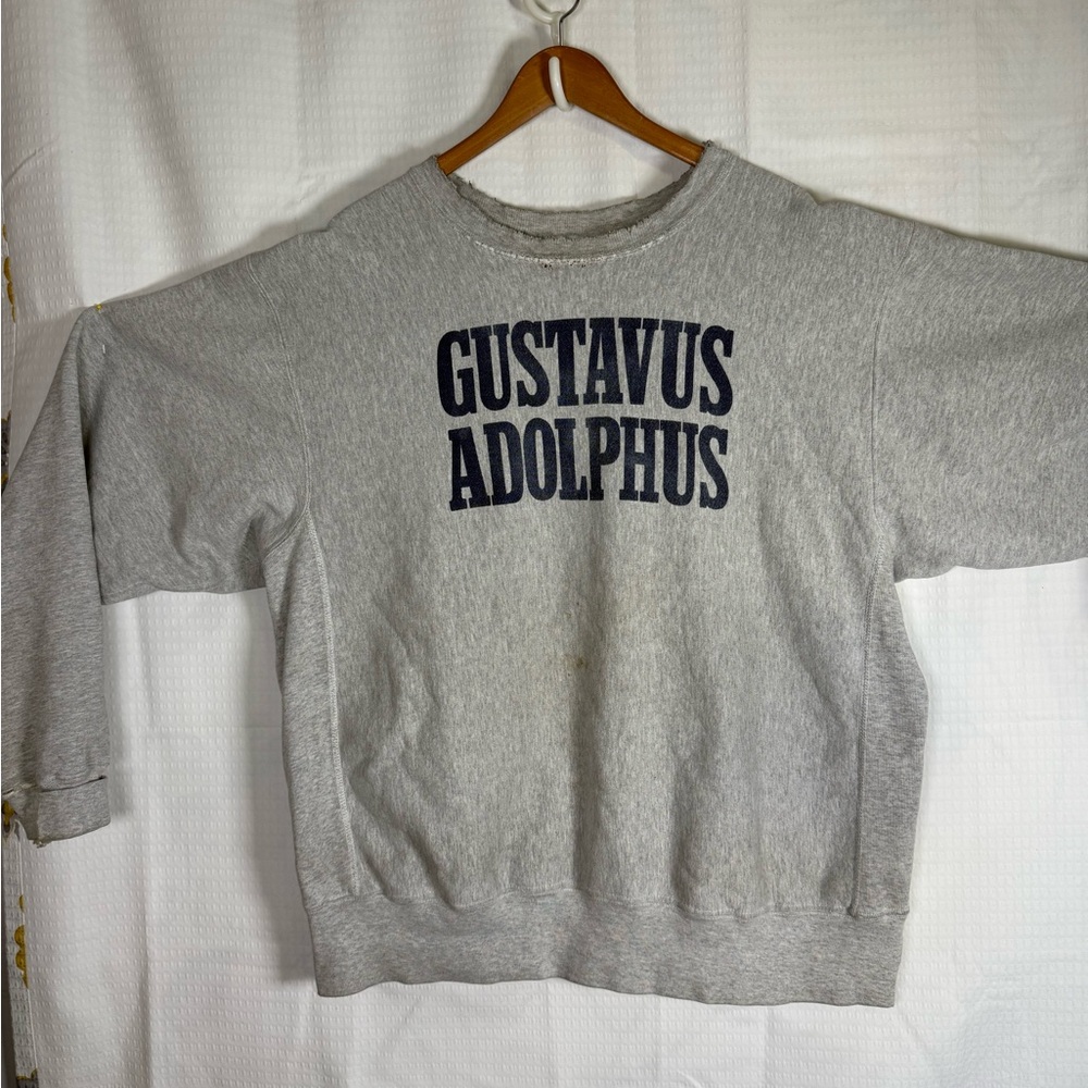 Gustavus Adolphus Men's Gray Crewneck Sweater